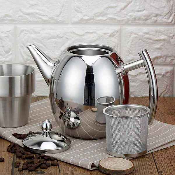 Stainless Steel Whistling Tea Kettle Teapot with Infuser